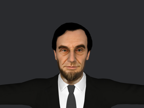 Abraham Lincoln Hyper Realistic Full Body Rigged Character 3Dモデル