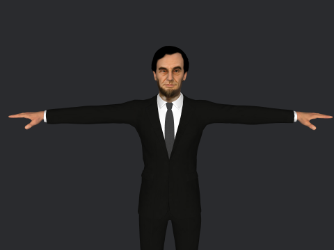 Abraham Lincoln Hyper Realistic Full Body Rigged Character 3Dモデル