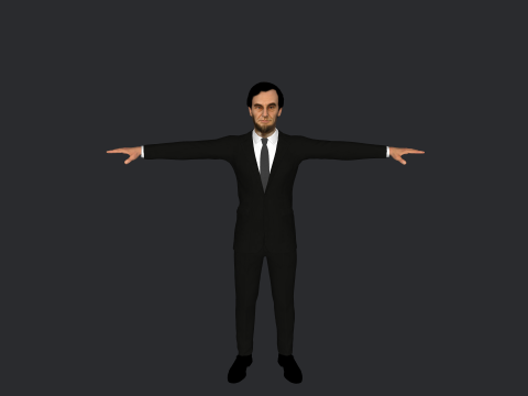 Abraham Lincoln Hyper Realistic Full Body Rigged Character 3Dモデル