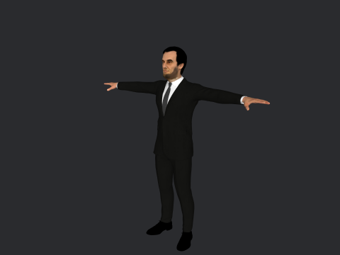 Abraham Lincoln Hyper Realistic Full Body Rigged Character 3Dモデル