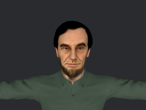 Abraham Lincoln Hyper Realistic Full Body Rigged Character 3Dモデル