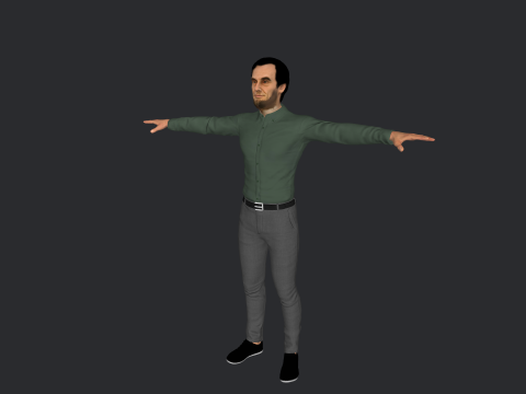 Abraham Lincoln Hyper Realistic Full Body Rigged Character 3Dモデル