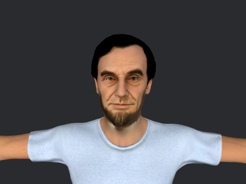 Abraham Lincoln Hyper Realistic Full Body Rigged Character 3Dモデル