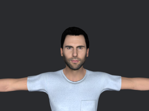 Adam Levine Hyper Realistic Full Body Rigged Character 3Dモデル