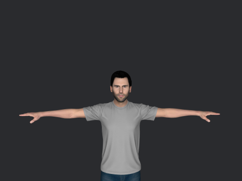 Adam Levine Hyper Realistic Full Body Rigged Character 3Dモデル