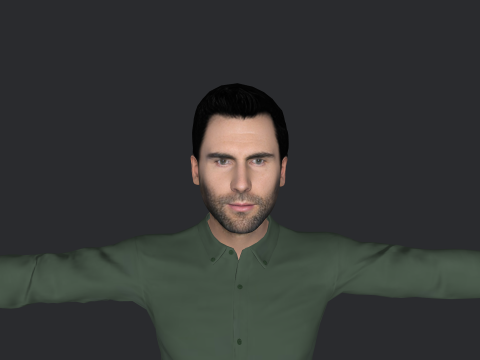 Adam Levine Hyper Realistic Full Body Rigged Character 3Dモデル