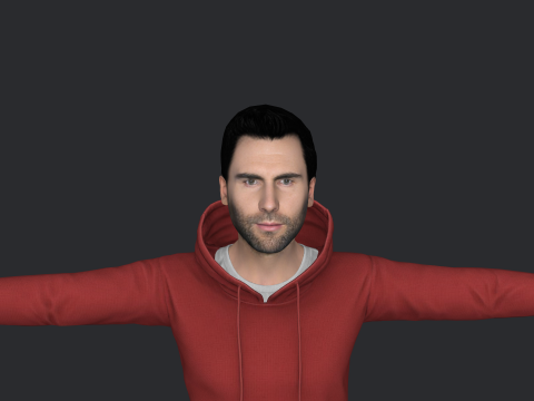 Adam Levine Hyper Realistic Full Body Rigged Character 3Dモデル