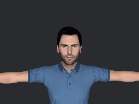 Adam Levine Hyper Realistic Full Body Rigged Character 3Dモデル