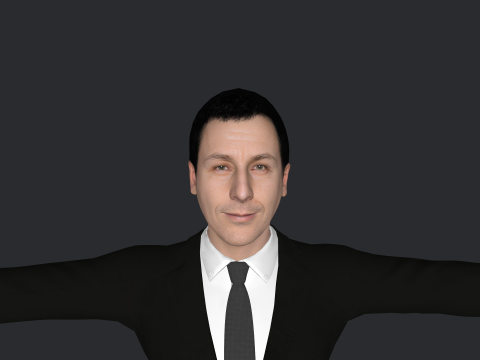 Adam Sandler Hyper Realistic Full Body Rigged Character 3D Model
