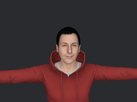 Adam Sandler Hyper Realistic Full Body Rigged Character 3D Model