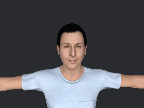 Adam Sandler Hyper Realistic Full Body Rigged Character 3D Model