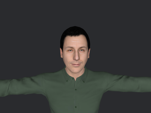 Adam Sandler Hyper Realistic Full Body Rigged Character 3D Model