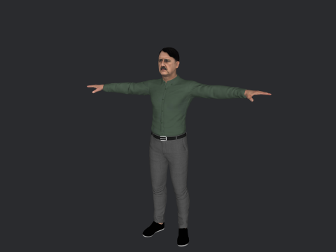 Adolf Hitler Hyper Realistic Full Body Rigged Character 3Dモデル