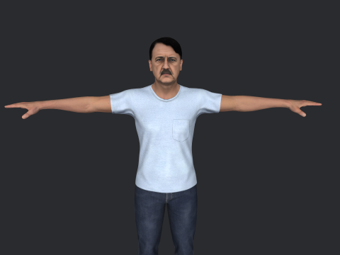 Adolf Hitler Hyper Realistic Full Body Rigged Character 3Dモデル
