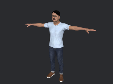 Adolf Hitler Hyper Realistic Full Body Rigged Character 3Dモデル