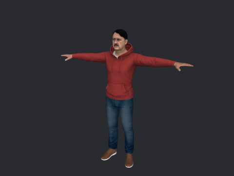 Adolf Hitler Hyper Realistic Full Body Rigged Character 3Dモデル