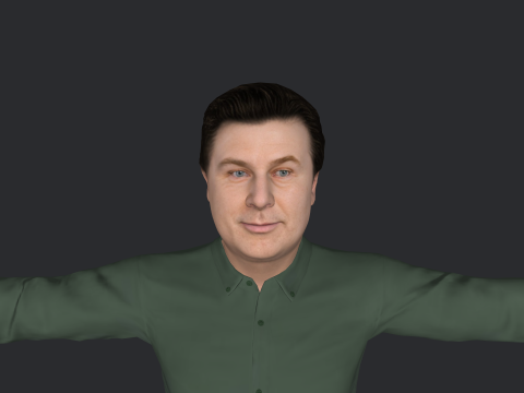 Alec Baldwin Hyper Realistic Full Body Rigged Character Modello 3D