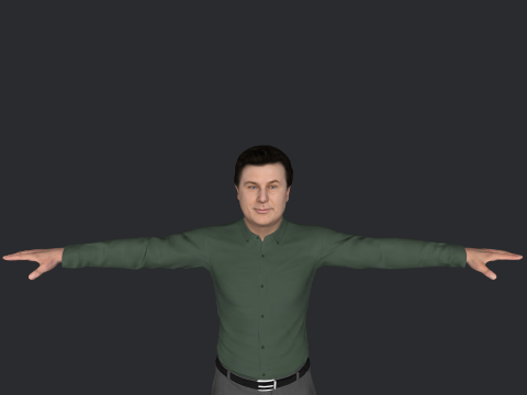 Alec Baldwin Hyper Realistic Full Body Rigged Character Modello 3D