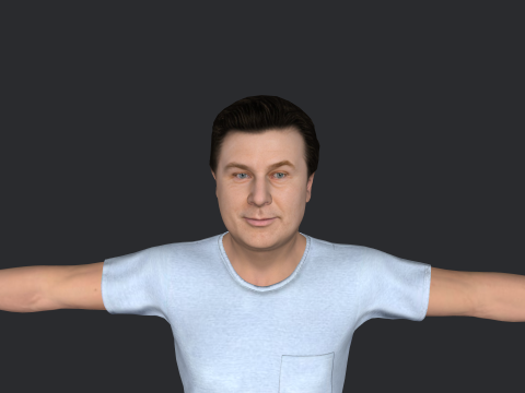 Alec Baldwin Hyper Realistic Full Body Rigged Character Modello 3D