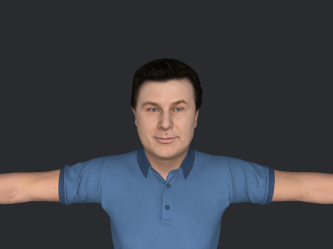 Alec Baldwin Hyper Realistic Full Body Rigged Character Modello 3D