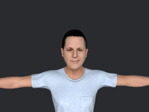 Alejandro Sanz Hyper Realistic Full Body Rigged Character Modello 3D
