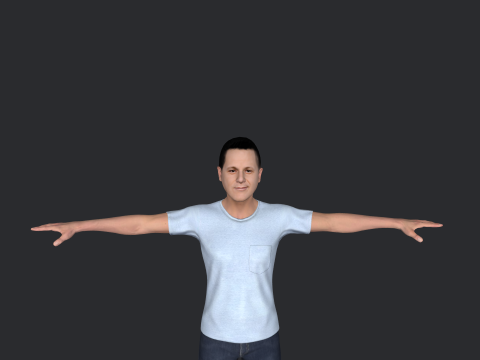 Alejandro Sanz Hyper Realistic Full Body Rigged Character Modello 3D