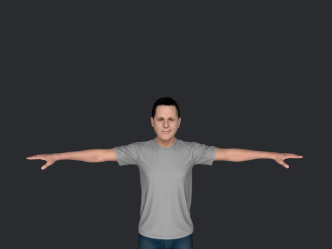 Alejandro Sanz Hyper Realistic Full Body Rigged Character Modello 3D