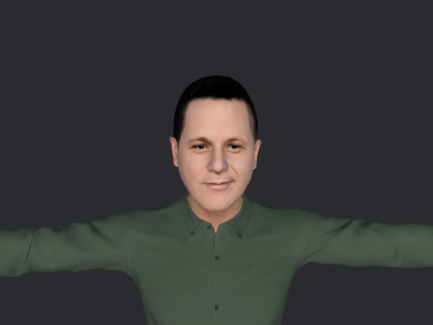Alejandro Sanz Hyper Realistic Full Body Rigged Character Modello 3D