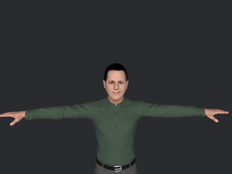 Alejandro Sanz Hyper Realistic Full Body Rigged Character Modello 3D