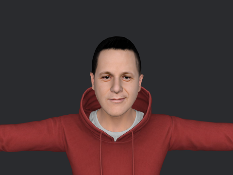 Alejandro Sanz Hyper Realistic Full Body Rigged Character Modello 3D