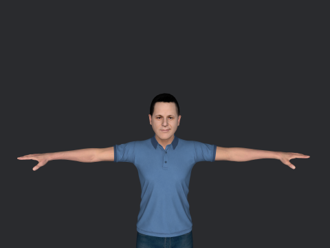 Alejandro Sanz Hyper Realistic Full Body Rigged Character Modello 3D