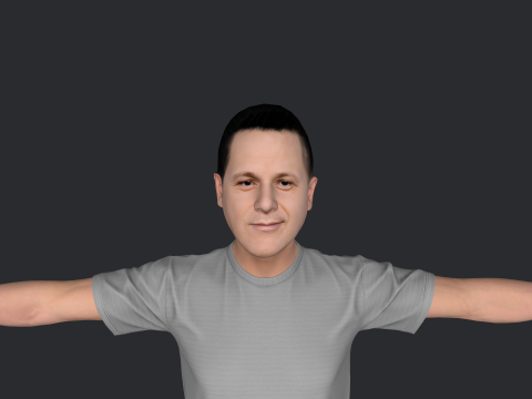 Alejandro Sanz Hyper Realistic Full Body Rigged Character Modello 3D
