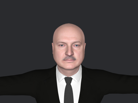 Alexander Lukashenko Hyper Realistic Full Body Rigged Character 3Dモデル