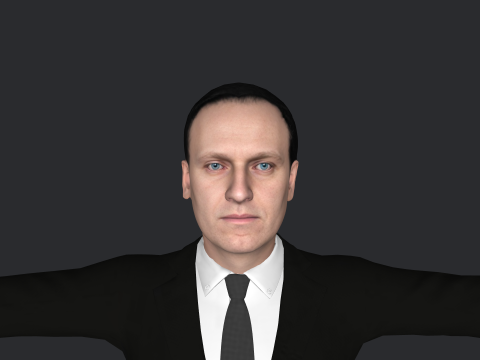 Alexey Navalny Hyper Realistic Full Body Rigged Character 3Dモデル
