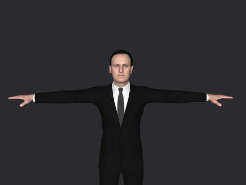Alexey Navalny Hyper Realistic Full Body Rigged Character 3Dモデル