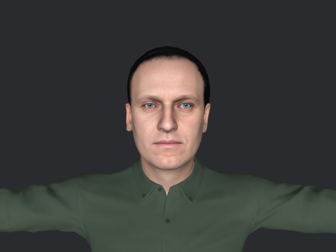Alexey Navalny Hyper Realistic Full Body Rigged Character 3Dモデル