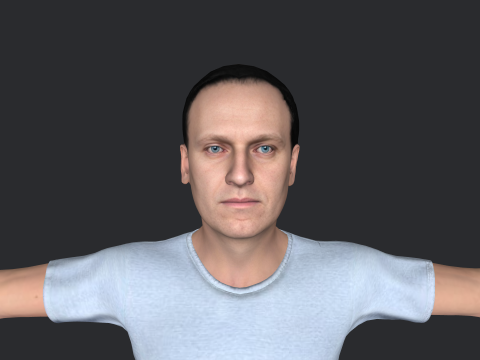 Alexey Navalny Hyper Realistic Full Body Rigged Character 3Dモデル