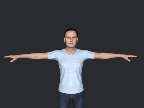 Alexey Navalny Hyper Realistic Full Body Rigged Character 3Dモデル