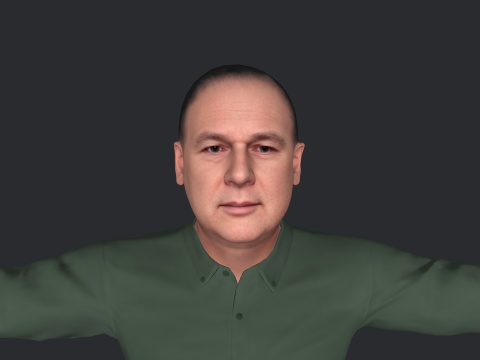 Allen Chastanet Hyper Realistic Full Body Rigged Character 3Dモデル