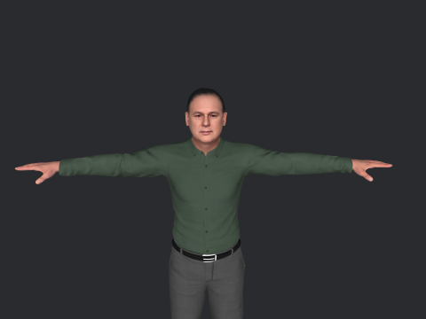 Allen Chastanet Hyper Realistic Full Body Rigged Character 3Dモデル