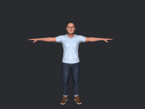 Allen Chastanet Hyper Realistic Full Body Rigged Character 3Dモデル