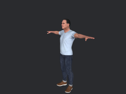 Allen Chastanet Hyper Realistic Full Body Rigged Character 3Dモデル