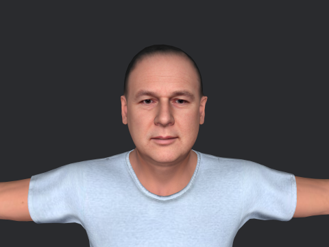 Allen Chastanet Hyper Realistic Full Body Rigged Character 3Dモデル