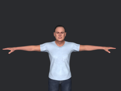 Allen Chastanet Hyper Realistic Full Body Rigged Character 3Dモデル