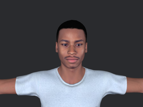 Allen Iverson Hyper Realistic Full Body Rigged Character Modelo 3D