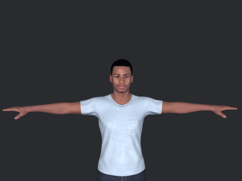 Allen Iverson Hyper Realistic Full Body Rigged Character Modelo 3D