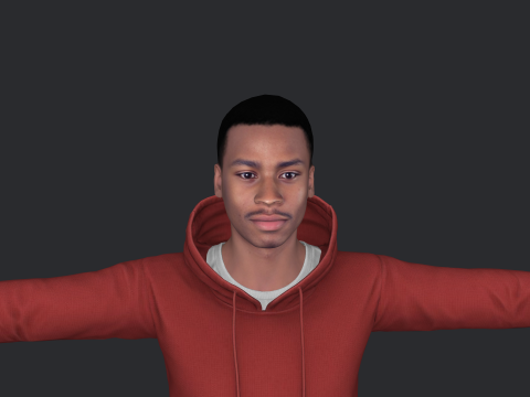 Allen Iverson Hyper Realistic Full Body Rigged Character Modelo 3D