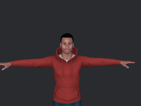 Allen Iverson Hyper Realistic Full Body Rigged Character Modelo 3D