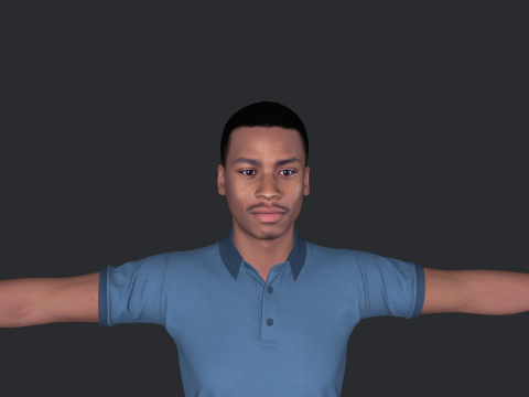 Allen Iverson Hyper Realistic Full Body Rigged Character Modelo 3D
