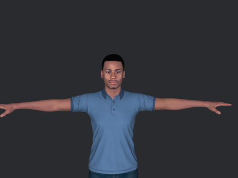 Allen Iverson Hyper Realistic Full Body Rigged Character Modelo 3D